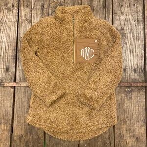 Marleylillly Monogram 3/4 Pullover Sherpa Jacket